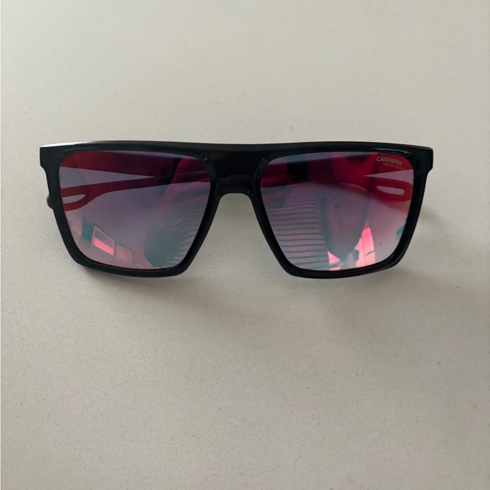 Carrera Black Frame Sunglasses with Mirrored Lenses - Festival Edition